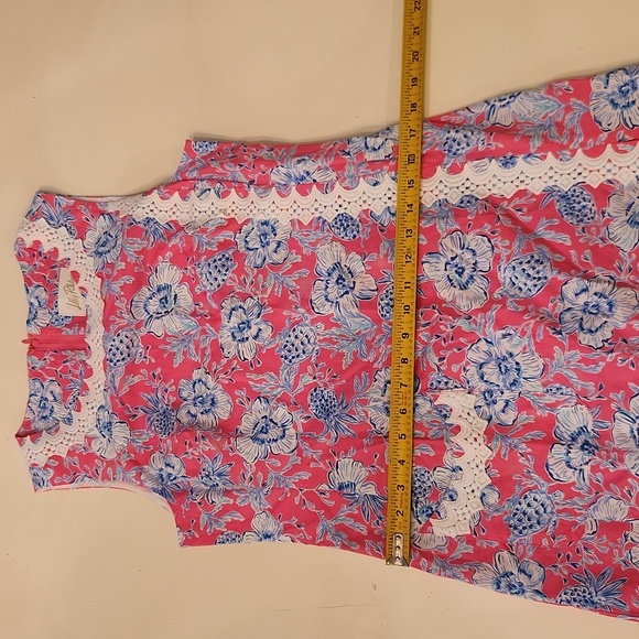 Lilly Pulitzer Ginge Shift Romper in Roxie Pink/Wave N Sea NWT Size 6 - Picture 13 of 16